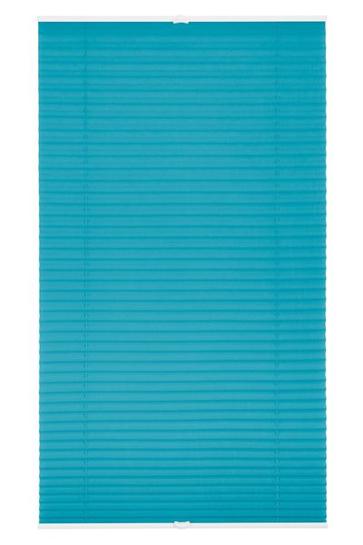 Plissee Klemmfix, ohne Bohren, verspannt - Blau, 60 cm x 130 cm (B x L)