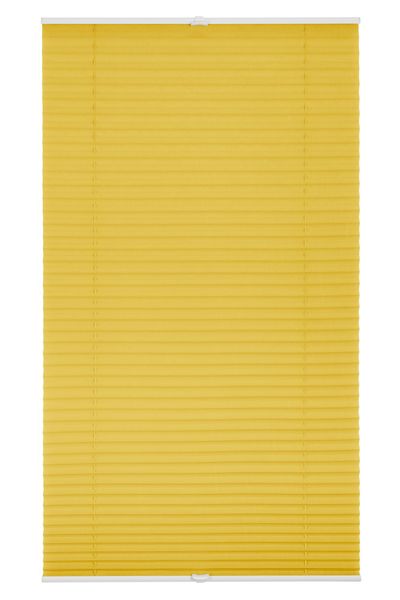 Plissee Klemmfix, ohne Bohren, verspannt - Gelb, 65 cm x 130 cm (B x L)