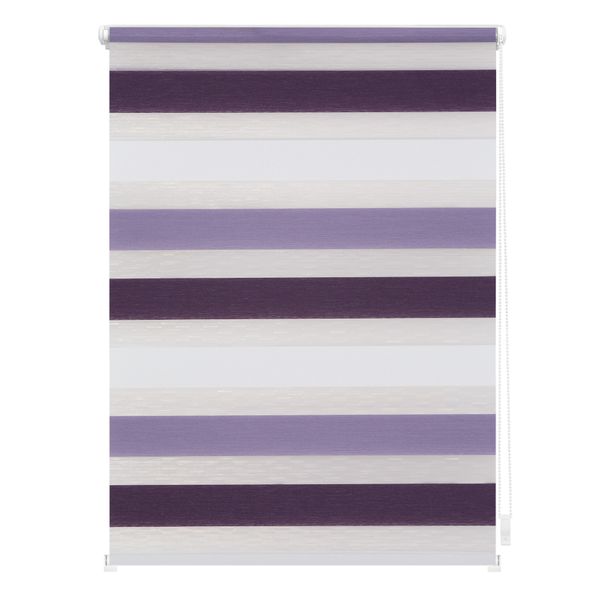 Duo-Rollo Klemmfix, ohne Bohren, Bunt - Violett - Lila - Weiß, 45 x 150 cm (B x L)