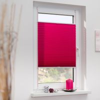Plissee Klemmfix, ohne Bohren, verspannt - Fuchsia, 45 cm x 130 cm (B x L)
