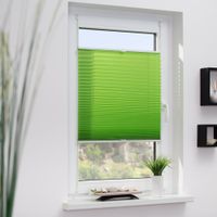 Plissee Klemmfix, ohne Bohren, verspannt - Grün, 120 cm x 130 cm (B x L)