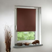 Thermo-Rollo Klemmfix, ohne Bohren, Verdunkelung - Braun, 80 cm x 220 cm (B x L)
