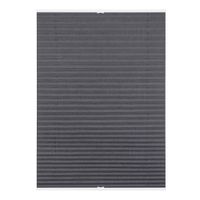 Plissee Klemmfix, ohne Bohren, verspannt - Grau, 60 cm x 130 cm (B x L)