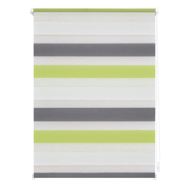 Duo-Rollo Klemmfix, ohne Bohren, Bunt - Grün - Grau - Anthrazit, 110 x 150 cm (B x L)