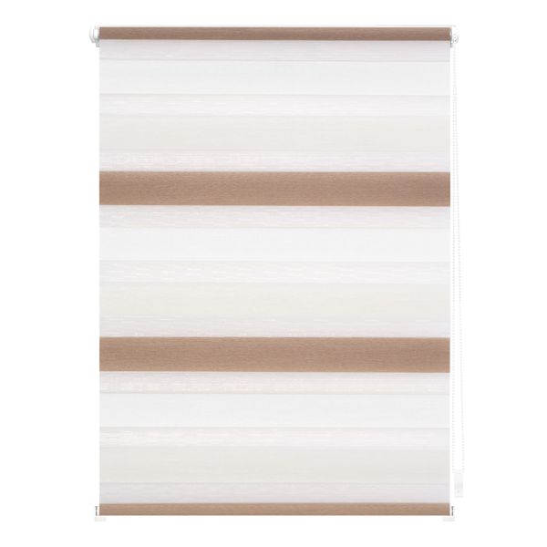 Duo-Rollo Klemmfix, ohne Bohren, Bunt - Creme - Weiß - Braun, 80 x 200 cm (B x L)