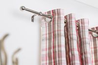Gardinenstange Kugel, 20 mm, ausziehbar 120 - 230 cm - Edelstahl Optik