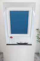 Dachfenster Sonnenschutz Thermofix, ohne Bohren - Blau, 47 cm x 91,5 cm (B x L) für F06