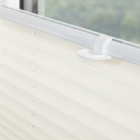 Plissee Klemmfix, ohne Bohren, verspannt - Weiß, 80 cm x 130 cm (B x L)