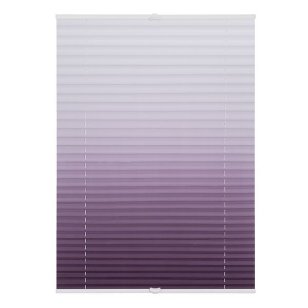 Plissee Klemmfix, ohne Bohren, verspannt, Farbverlauf - Taupe Weiß, 100 cm x 130 cm (B x L)