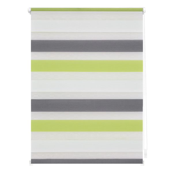 Duo-Rollo Klemmfix, ohne Bohren, Bunt - Grün - Grau - Anthrazit, 90 x 150 cm (B x L)