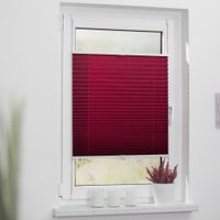 Plissee Klemmfix, ohne Bohren, verspannt - Brombeer, 90 cm x 130 cm (B x L)
