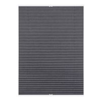 Plissee Klemmfix, ohne Bohren, verspannt - Grau, 70 cm x 130 cm (B x L)
