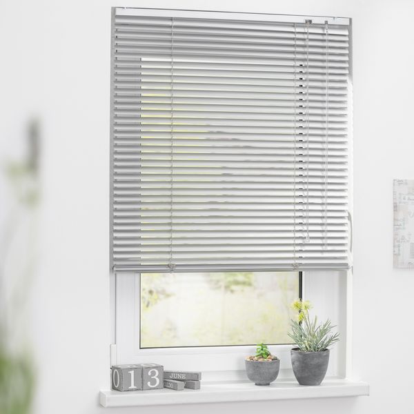 Jalousie Aluminium - Silber, 90 cm x 220 cm (B x L)