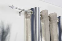 Gardinenstange Lilie, 16 mm, ausziehbar 130 - 240 cm - Silber