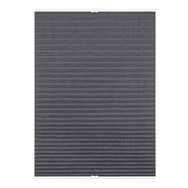 Plissee Klemmfix, ohne Bohren, verspannt - Grau, 110 cm x 130 cm (B x L)