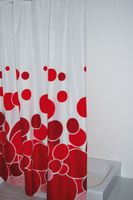 Duschvorhang Textil ca. 180x200 cm "Kani" rot