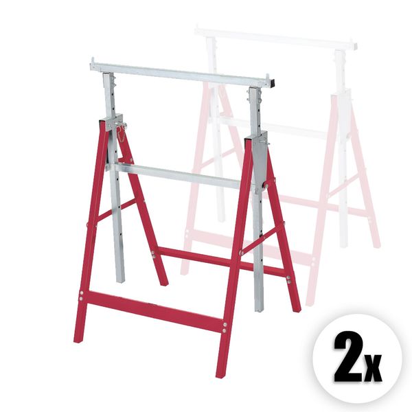 Arbeitsbock höhenverstellbar,  2er Set,  je Bock 200 kg Traglast