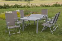 7tlg. Amalfi Klappsessel Set, taupe
