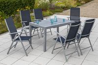 7tlg. Amalfi Klappsessel Set, marineblau