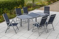 7tlg. Amalfi Klappsessel Set, marineblau