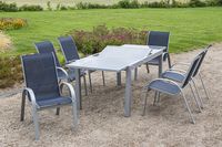 7tlg. Amalfi Stapelsessel Set, marineblau