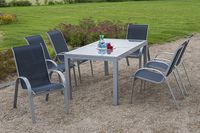 7tlg. Amalfi Stapelsessel Set, marineblau