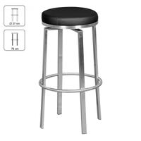 Durable M8 | Barhocker Edelstahl schwarz | Barstuhl modern | Tresenhocker mit Beinen | Design Hocker drehbar