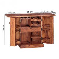 Barschrank aus Massivholz 