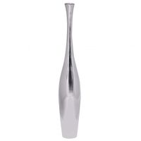 Deko Vase Bottle S Design Alu Aluminium-Dekoration Wohndeko modern Blumenvase silber Tischdeko Designvase