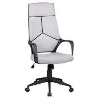 Bürostuhl TECHLINE Stoffbezug Hellgrau Schreibtischstuhl Design Chefsessel Drehstuhl Wippmechanik & Armlehne