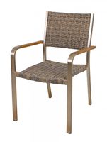 Harms Tischgruppe FLORENCE 9 tlg. / 1x Tisch 305266 / 8x Stapelstuhl 305267 / champagner