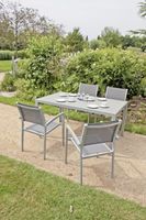 Harms Gruppe Grace 7tlg. / 1x Tisch / 6x Stapelstuhl