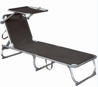 Harms Sonnenliege mit Sonnendach KISO, grau