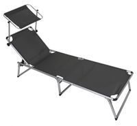 Harms Sonnenliege mit Sonnendach KISO, grau