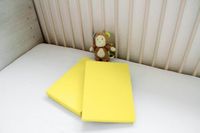Kinder Jersey Spannbetttuch 2er Set 70x140 cm, Farbe gelb