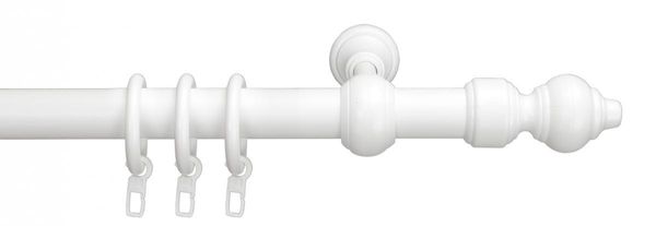 Stilgarnitur Gardinenstange 28 mm Ø, 160 cm, weiß