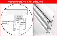 Flächenbündiger Aluminium-Fliegengitter-Bausatz "Compact", 130 x 150 cm weiß