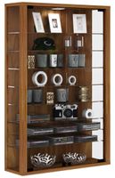 Wandvitrine "Vitrosa Mini" - mit LED-Beleuchtung Kern-Nussbaum