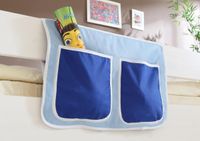 Bett-Tasche für Hoch- und Etagenbetten "hellblau-dunkelblau"