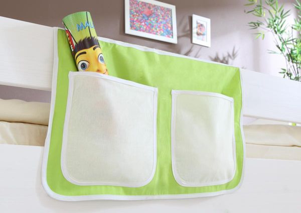 Bett-Tasche für Hoch- und Etagenbetten "beige-grün"
