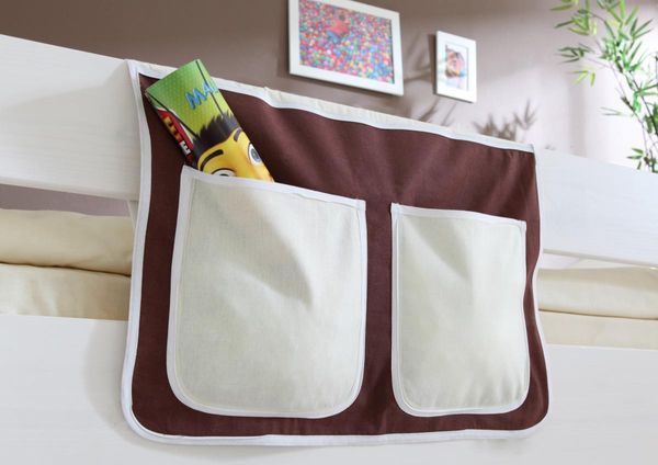 Bett-Tasche für Hoch- und Etagenbetten "braun-beige"
