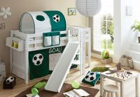 Podestbett mit Rutsche "Tino" Buche weiß "Goal"
