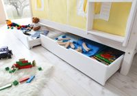 Schubkasten 2er Set für Etagenbetten Kiefer weiß