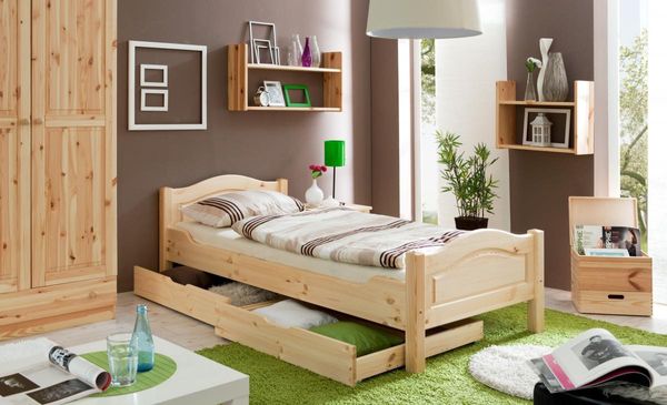 Einzelbett "Rita" 100x200 Natur