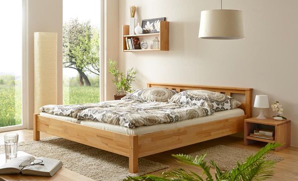 Doppelbett "Merci" 140x200 Buche bio geölt