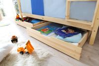 Schubkasten 2er Set für Etagenbetten Kiefer Natur