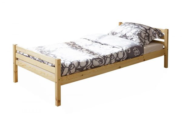 Einzelbett "Nadine" Kiefer massiv natur 90x200