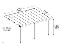 Terrassenüberdachung Olympia 3X5.4 Grau