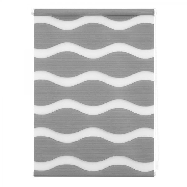 Duo Rollo Welle Klemmfix, ohne Bohren, Grau, 45 cm x 150 cm (B x L)