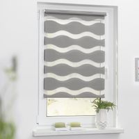 Duo Rollo Welle Klemmfix, ohne Bohren, Grau, 45 cm x 150 cm (B x L)